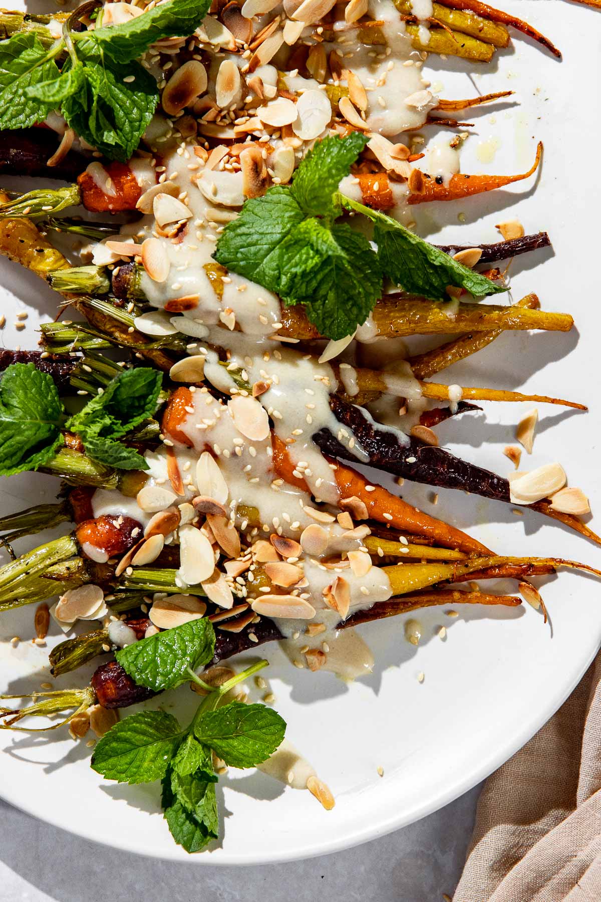 Roasted Carrots with Tahini Dressing